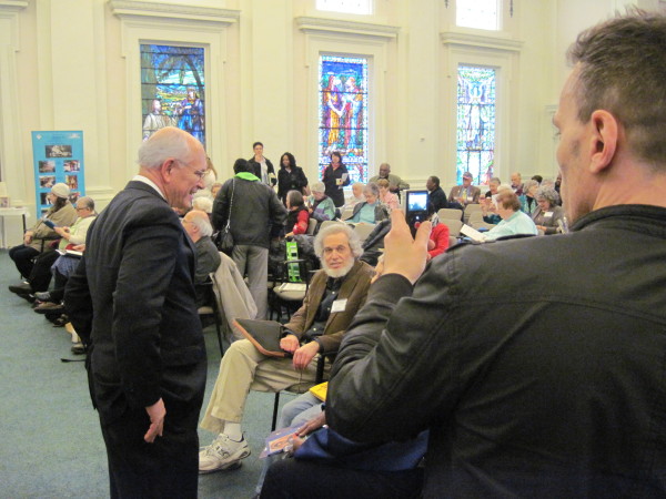 Congressman Tonko conversing with participants