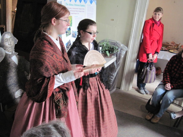 Reenactors portraying Lydia and Abigail Mott