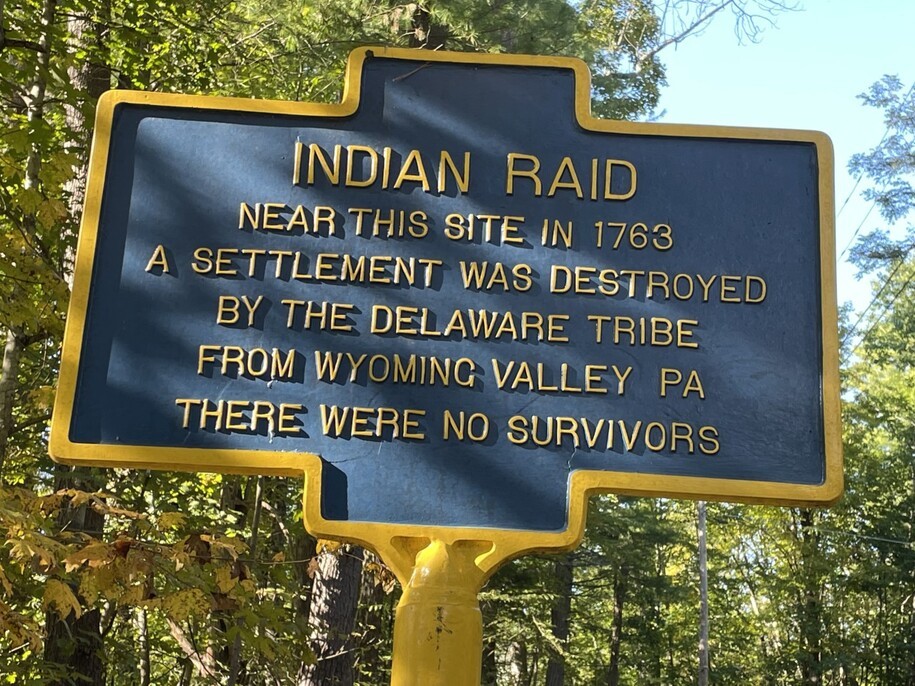 "Indian Raid" Historical Marker